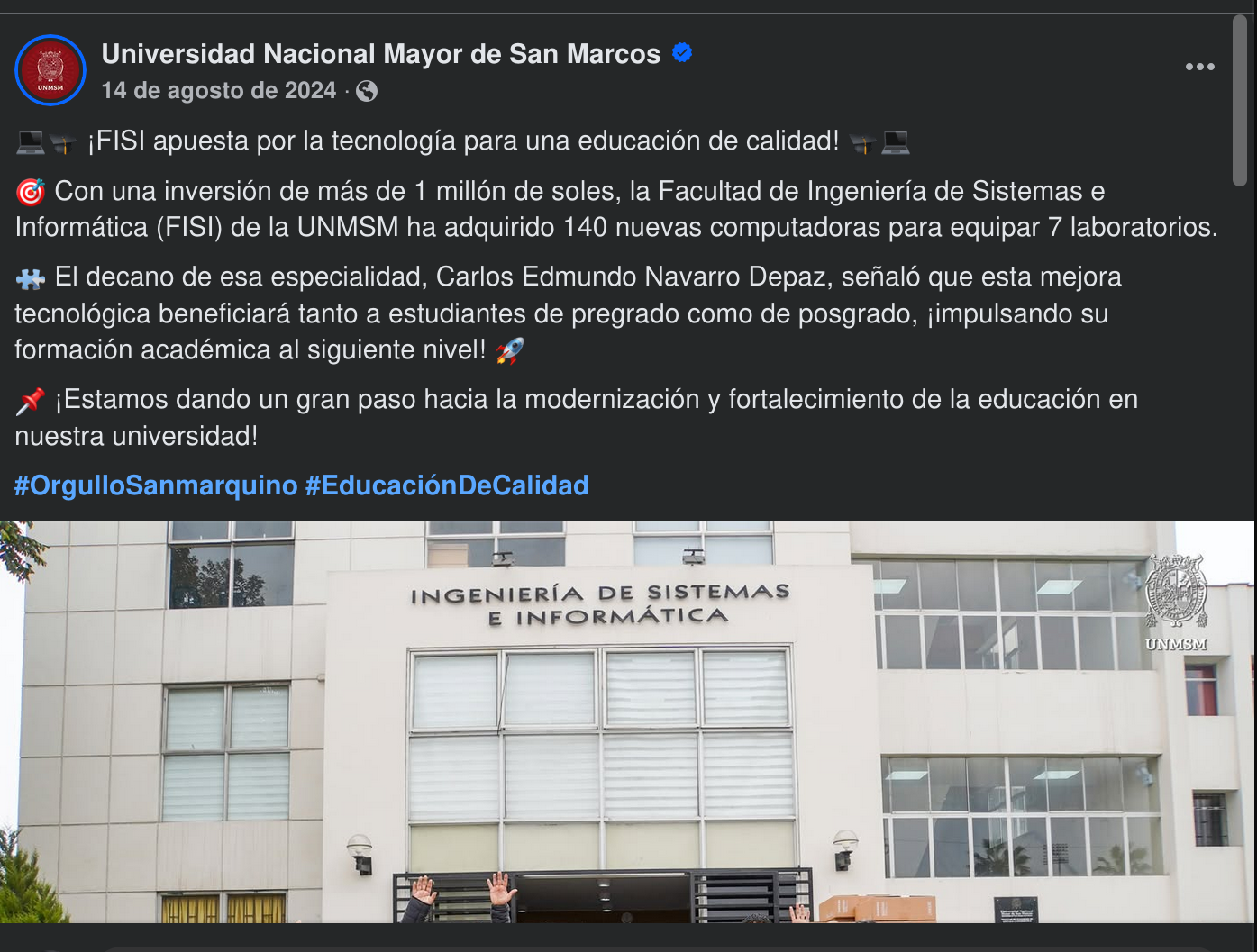 Compra de 140 computadoras por más de un millón de soles