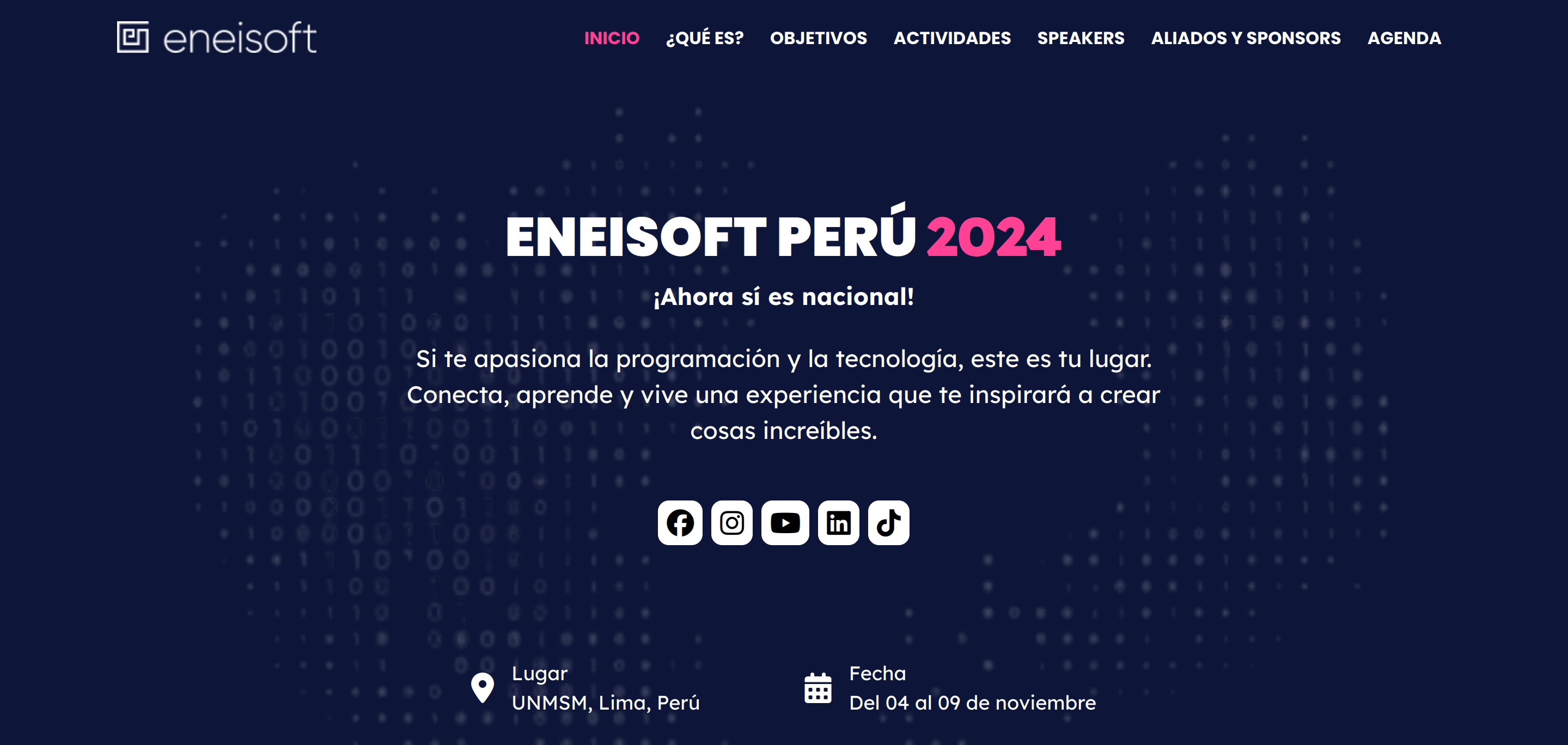 Página web del ENEISOFT 